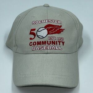 Vintage MiLB Rochester Red Wings Community Baseball Athletic Velcro Hat Stadium